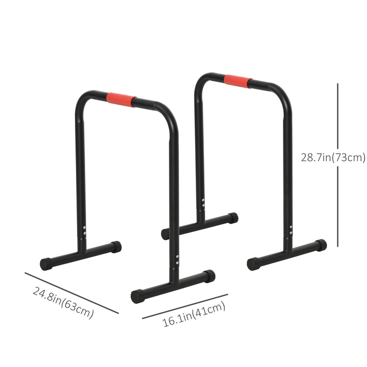 Soozier Heavy-Duty Steel Dip Bars: Portable Fitness Push-Up Stands for Strength Training