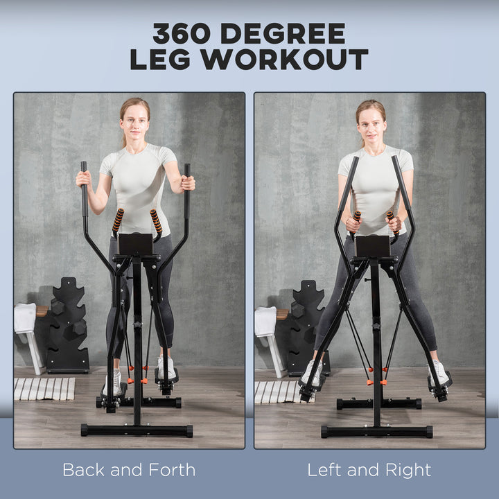 Soozier Gazelle Air Walker Elliptical Trainer with LCD Monitor and 4 Resistance