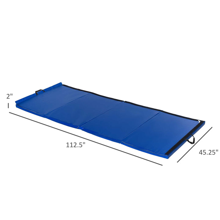 Soozier 4x10 Ft Folding Gymnastics Mat: Exercise, Tumbling, Yoga, Handles