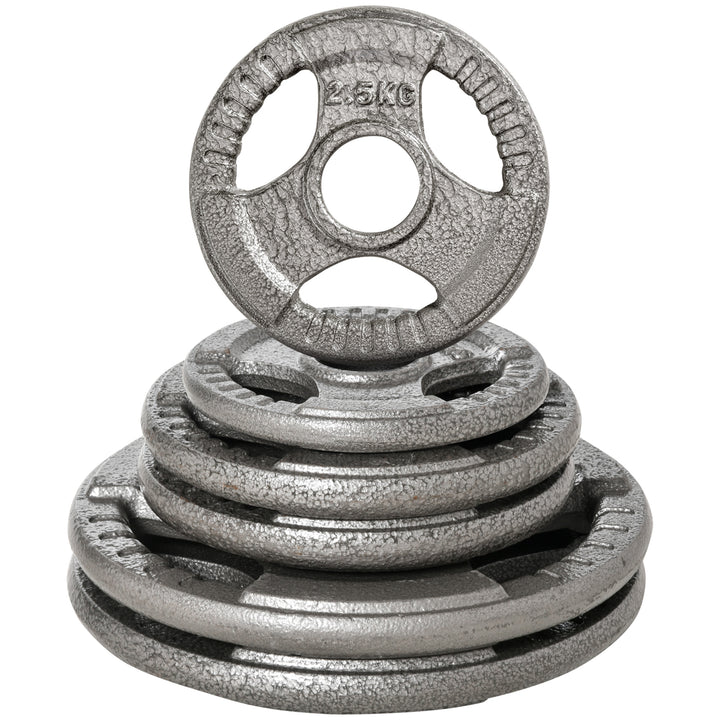 Soozier 77 Lbs Olympic Weight Plates Set with Ergonomic Grip Design