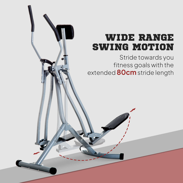 Soozier Upright Elliptical Air Walker Exercise Machine with LCD Monitor