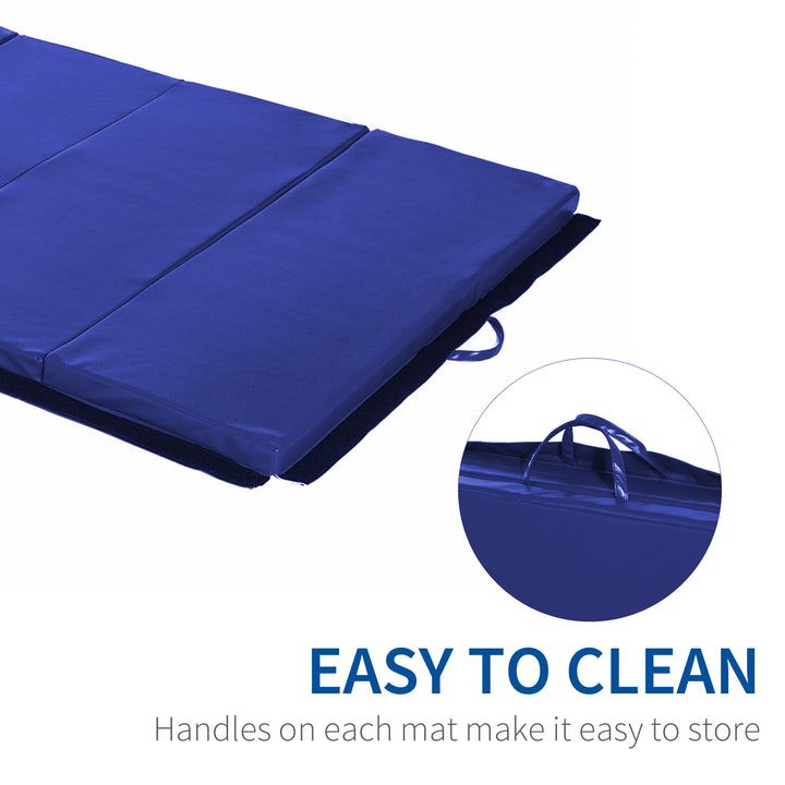 Soozier Folding Gymnastics Tumbling Exercise Mat with Carrying Handles for Home Workouts