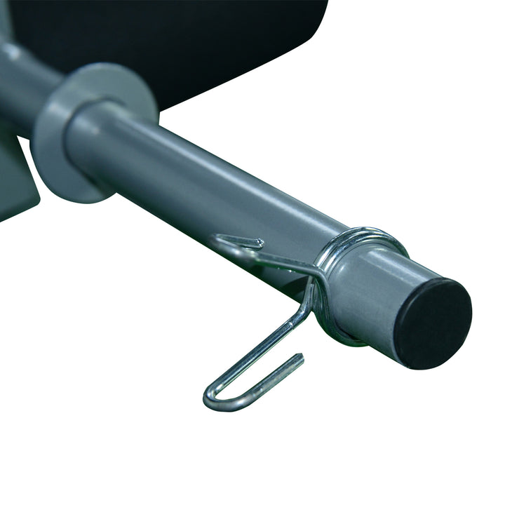 Soozier Adjustable Incline Decline Weight Bench with Leg Extension Barbell Rack