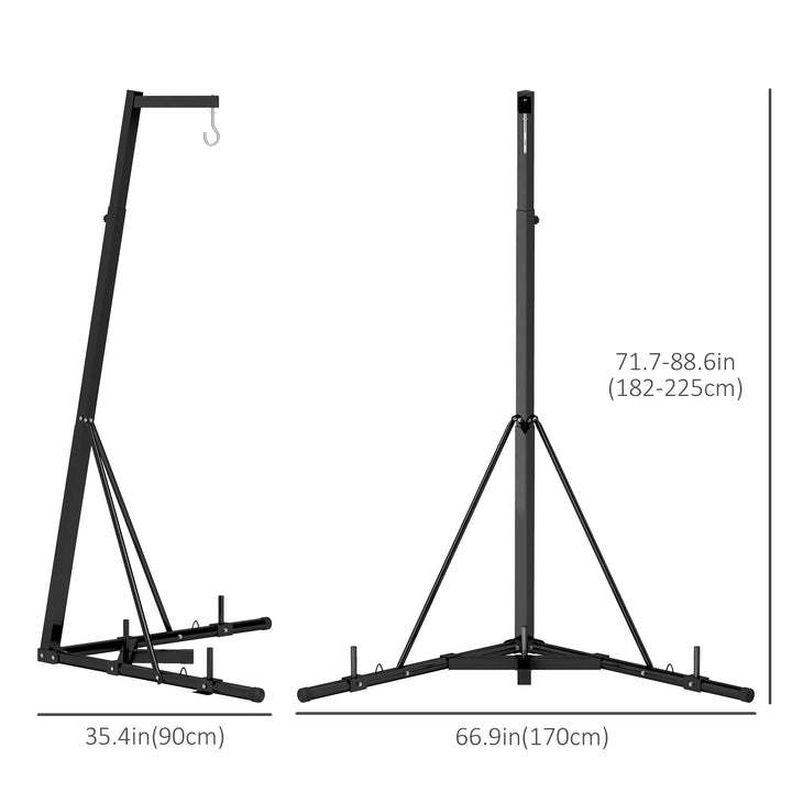 Soozier Foldable Heavy Bag Stand: Adjustable Height, Weighted Base, Home Gym Fitness