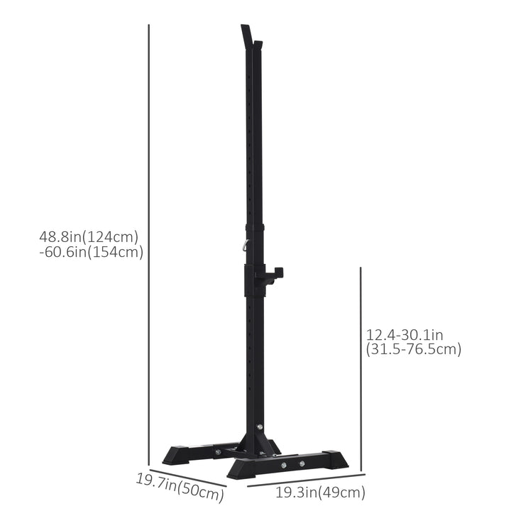 Adjustable Portable Home Gym Power Squat Stand, Barbell Holder Weight Rack