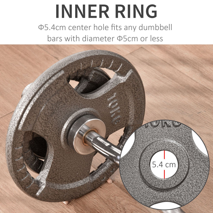 Soozier 77 Lbs Olympic Weight Plates Set with Ergonomic Grip Design