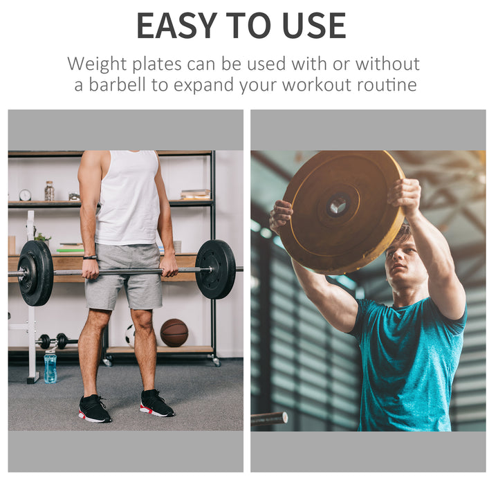 Soozier 77 Lbs Olympic Weight Plates Set with Ergonomic Grip Design