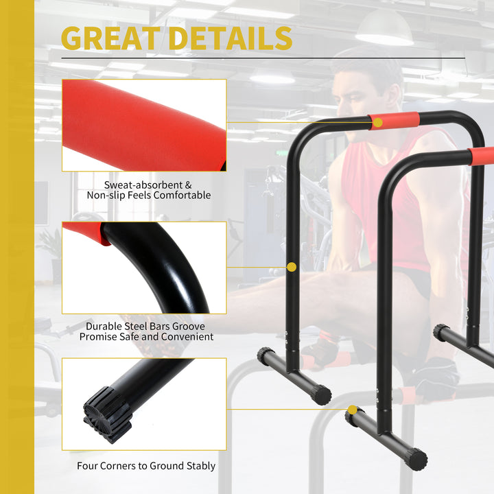 Soozier Heavy-Duty Steel Dip Bars: Portable Fitness Push-Up Stands for Strength Training