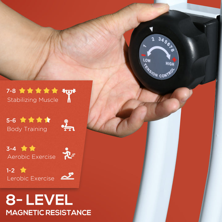 Soozier Foldable Magnetic Exercise Bike with 8-Level Resistance and LCD Monitor