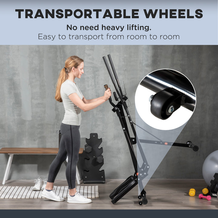 Soozier Gazelle Air Walker Elliptical Trainer with LCD Monitor and 4 Resistance