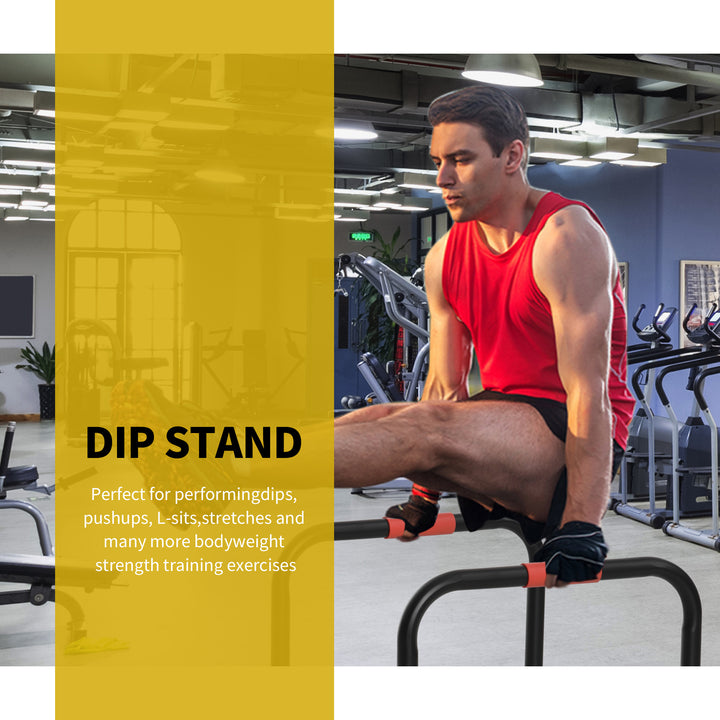 Soozier Heavy-Duty Steel Dip Bars: Portable Fitness Push-Up Stands for Strength Training