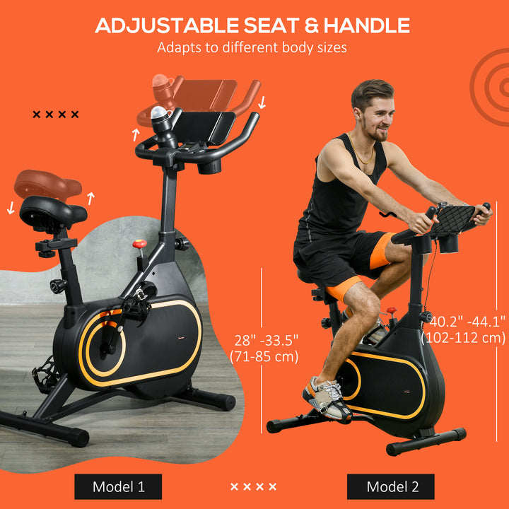 Soozier Magnetic Resistance Exercise Bike LCD Display Silent Indoor Cycling Home