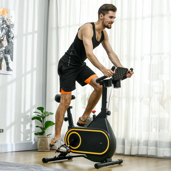 Soozier Magnetic Resistance Exercise Bike LCD Display Silent Indoor Cycling Home