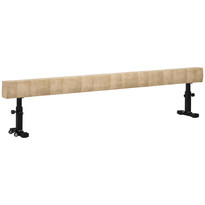 Soozier 7.5ft Adjustable Gymnastics Balance Beam with Wheels for Home Training