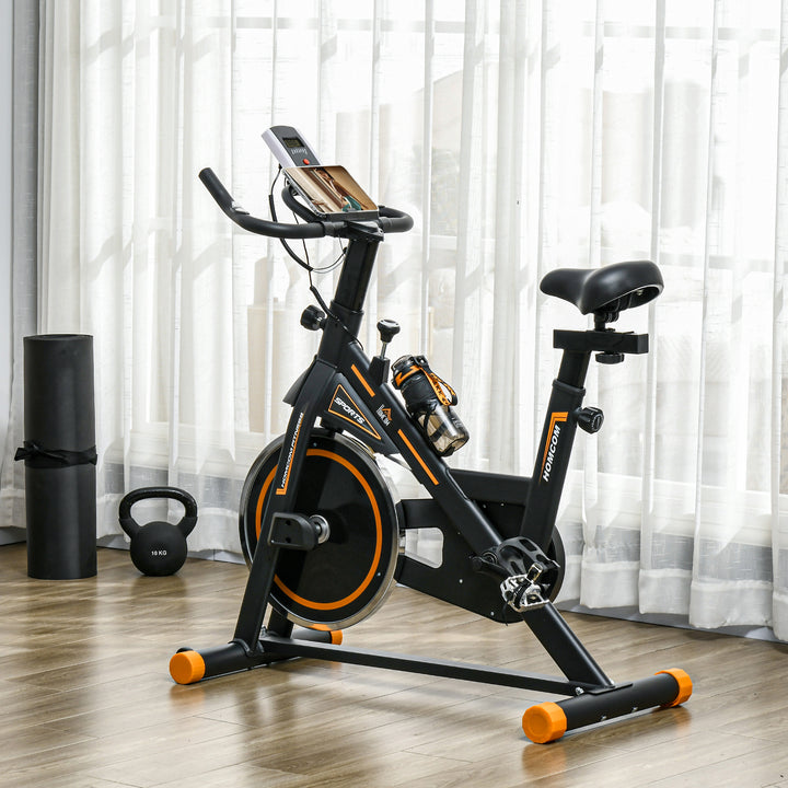 Soozier Upright Stationary Exercise Bike: Adjustable Resistance, LCD Monitor, Cardio