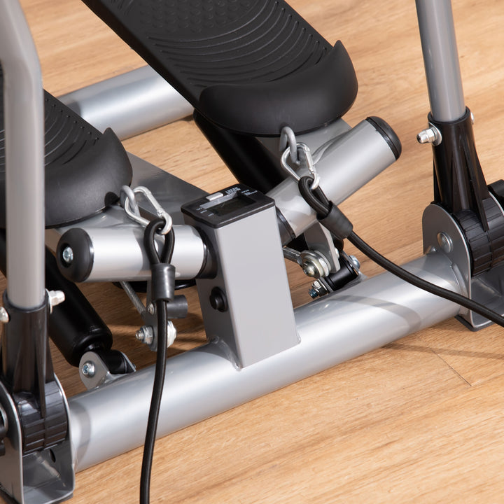 Soozier Twist Stair Stepper Exercise Machine with Rocking Handlebars, Full Body Cardio Climber