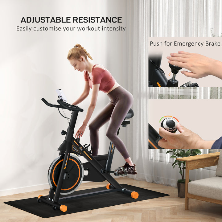 Soozier Upright Stationary Exercise Bike: Adjustable Resistance, LCD Monitor, Cardio