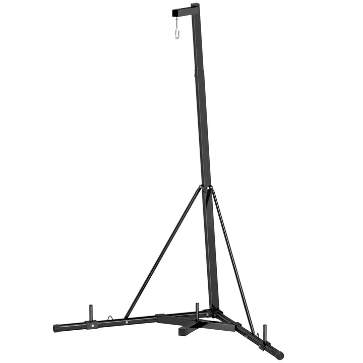 Soozier Foldable Heavy Bag Stand: Adjustable Height, Weighted Base, Home Gym Fitness