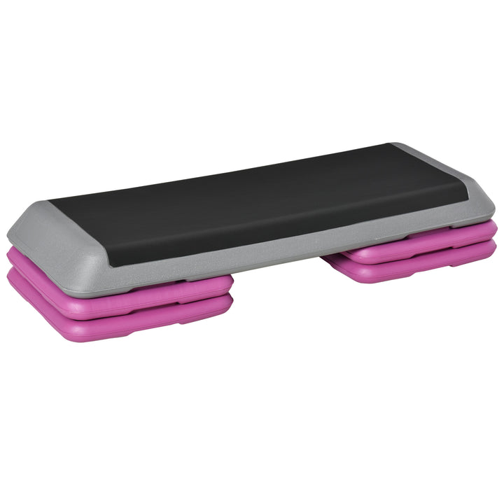 Soozier 43" Adjustable Aerobic Stepper, 3-Level Home Cardio Workout Platform