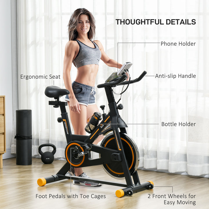Soozier Upright Stationary Exercise Bike: Adjustable Resistance, LCD Monitor, Cardio