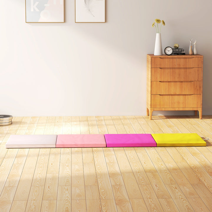 Soozier 8ft Folding Gymnastics Mat: Thick Exercise, Portable Yoga, Aerobics, Fitness
