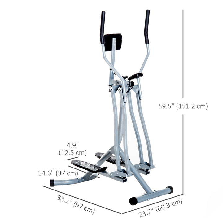 Soozier Upright Elliptical Air Walker Exercise Machine with LCD Monitor