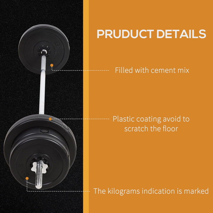 Soozier Adjustable Dumbbell Barbell Weight Set for Home Gym Strength Training