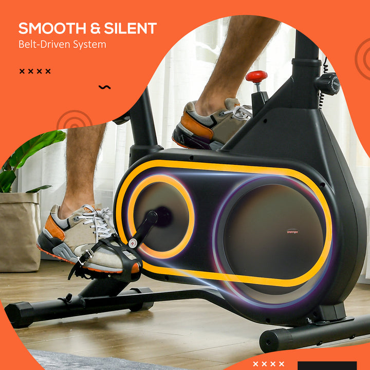 Soozier Magnetic Resistance Exercise Bike LCD Display Silent Indoor Cycling Home