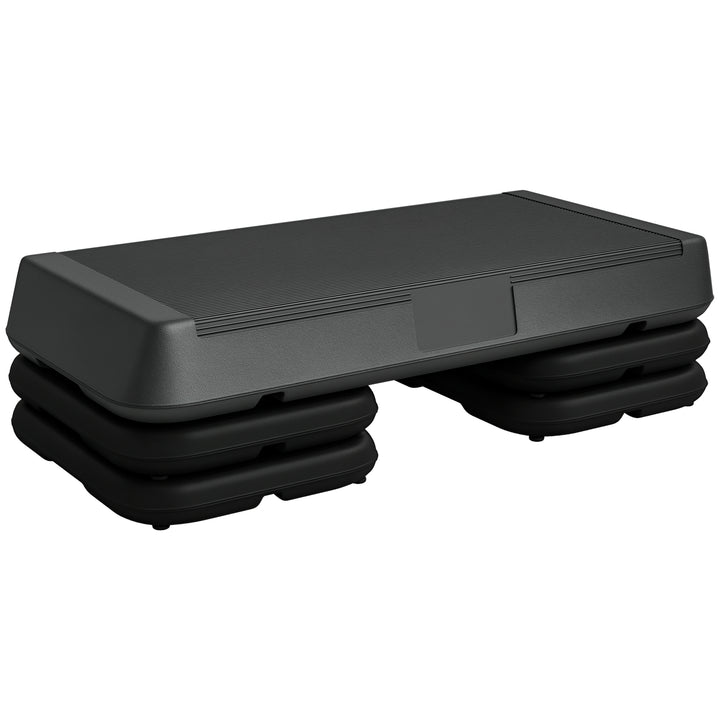 Soozier Adjustable Aerobic Stepper, 3-Level Risers, Home Gym Fitness Platform