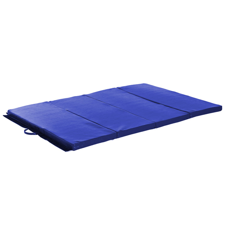 Soozier Folding Gymnastics Tumbling Exercise Mat with Carrying Handles for Home Workouts