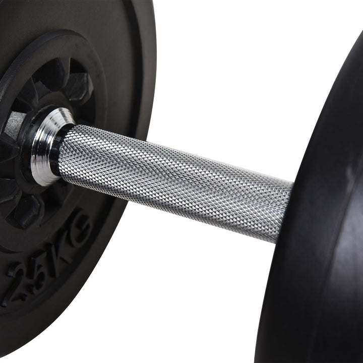 Soozier Adjustable Dumbbell Barbell Weight Set for Home Gym Strength Training