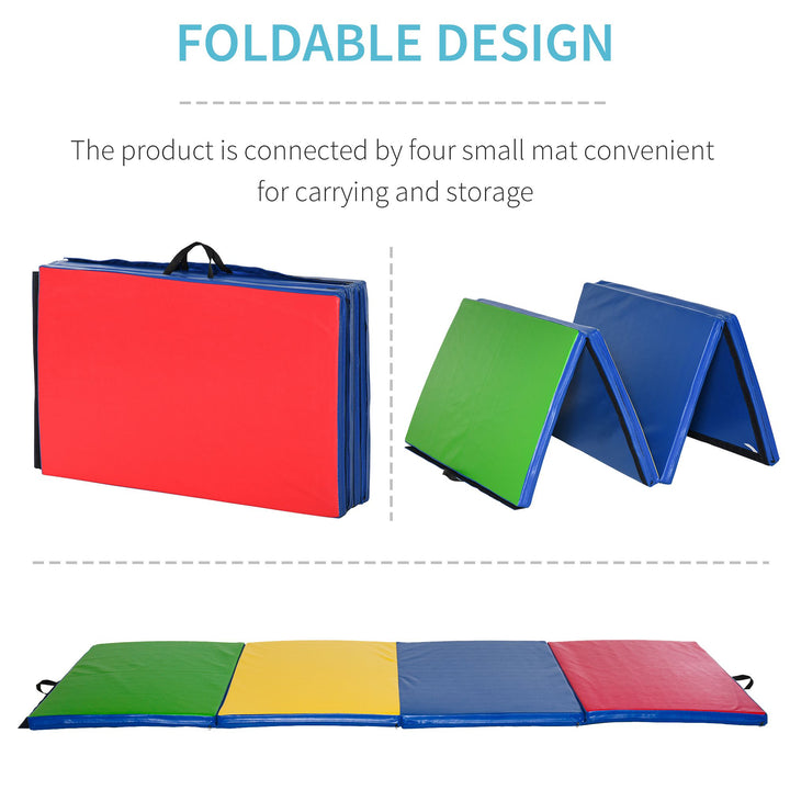 Soozier Folding Gymnastics Mat: Portable Multi-Sport Exercise Pad for Home Gym