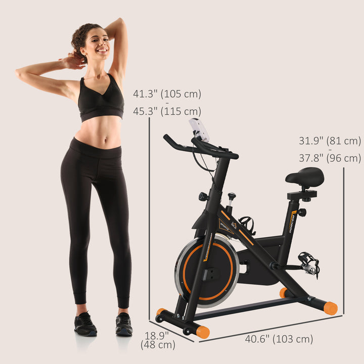 Soozier Upright Stationary Exercise Bike: Adjustable Resistance, LCD Monitor, Cardio