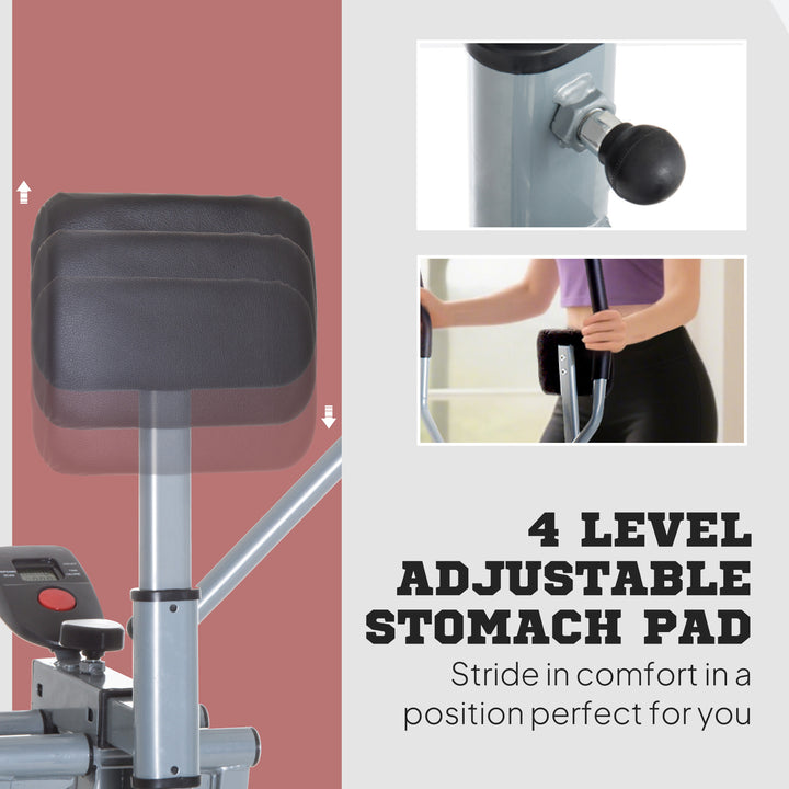 Soozier Upright Elliptical Air Walker Exercise Machine with LCD Monitor