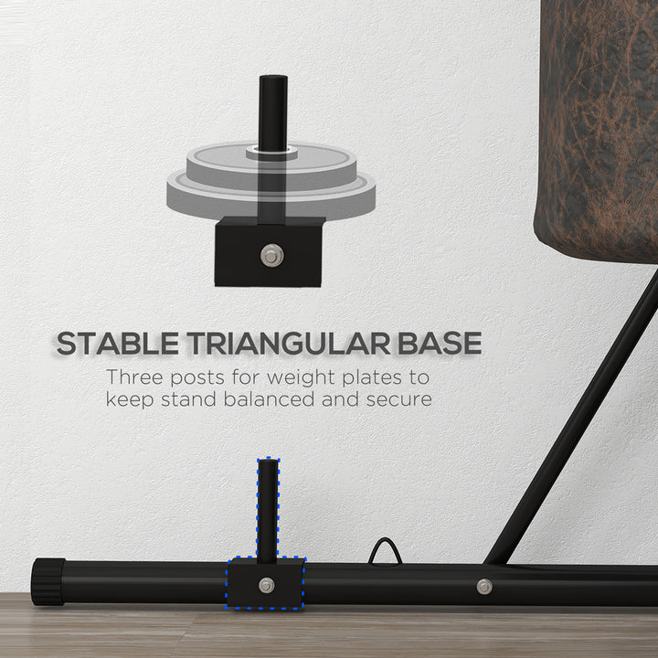 Soozier Foldable Heavy Bag Stand: Adjustable Height, Weighted Base, Home Gym Fitness