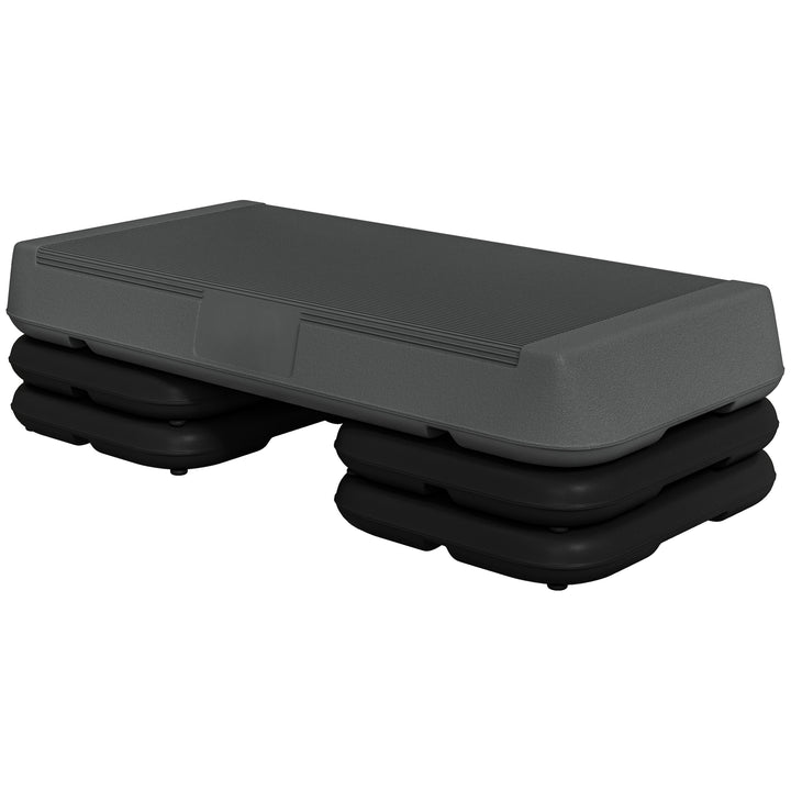 Soozier Adjustable Aerobic Stepper, 3-Level Risers, Home Gym Fitness Platform