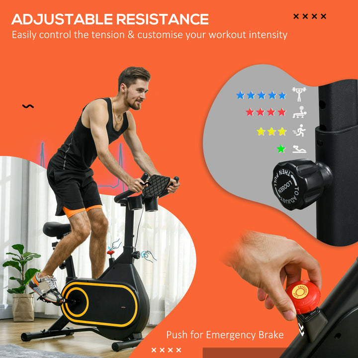Soozier Magnetic Resistance Exercise Bike LCD Display Silent Indoor Cycling Home
