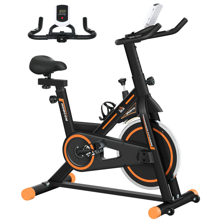 Soozier Upright Stationary Exercise Bike: Adjustable Resistance, LCD Monitor, Cardio