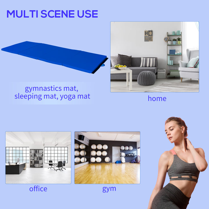 Soozier 4x10 Ft Folding Gymnastics Mat: Exercise, Tumbling, Yoga, Handles