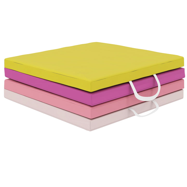Soozier 8ft Folding Gymnastics Mat: Thick Exercise, Portable Yoga, Aerobics, Fitness