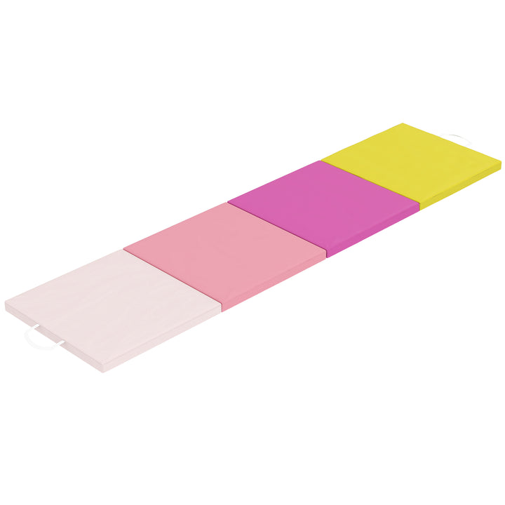 Soozier 8ft Folding Gymnastics Mat: Thick Exercise, Portable Yoga, Aerobics, Fitness
