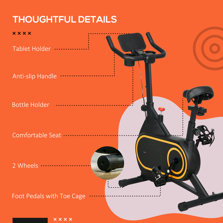 Soozier Magnetic Resistance Exercise Bike LCD Display Silent Indoor Cycling Home
