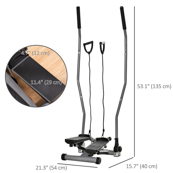 Soozier Twist Stair Stepper Exercise Machine with Rocking Handlebars, Full Body Cardio Climber